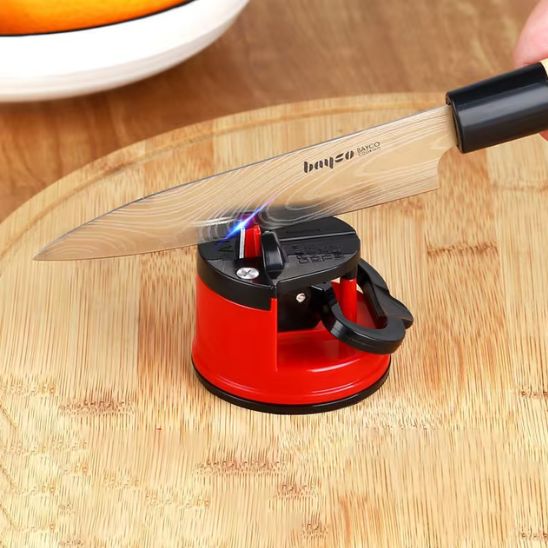 aiguiseur couteau rouge fonce