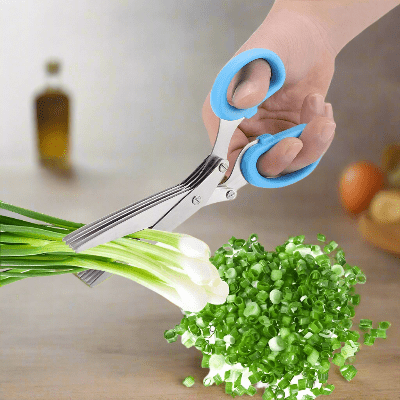 ciseaux de cuisine echalottes