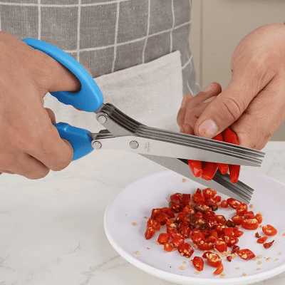 ciseaux de cuisine poivron rouge