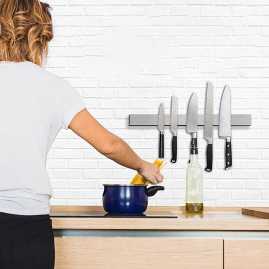 porte couteau casserole bleu fonce