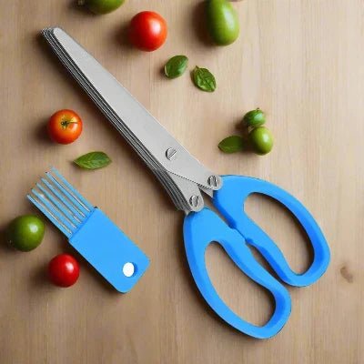 ciseaux de cuisine bleu