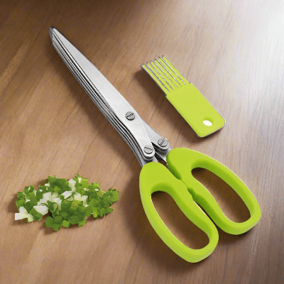 ciseaux de cuisine vert