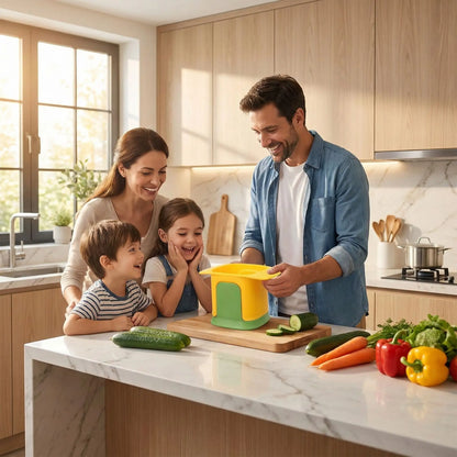 coupe légumes famille cuisine