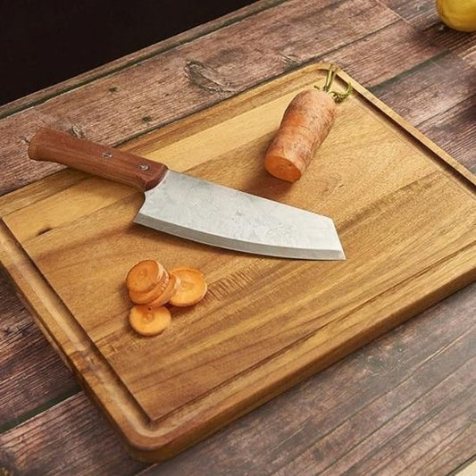 planche a decouper en bois carotte